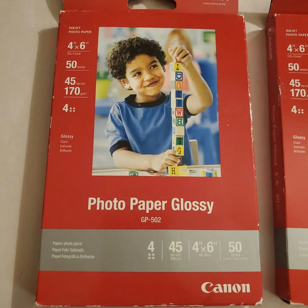 Canon gp-502 glossy photo paper 4x6 100ct new sealed